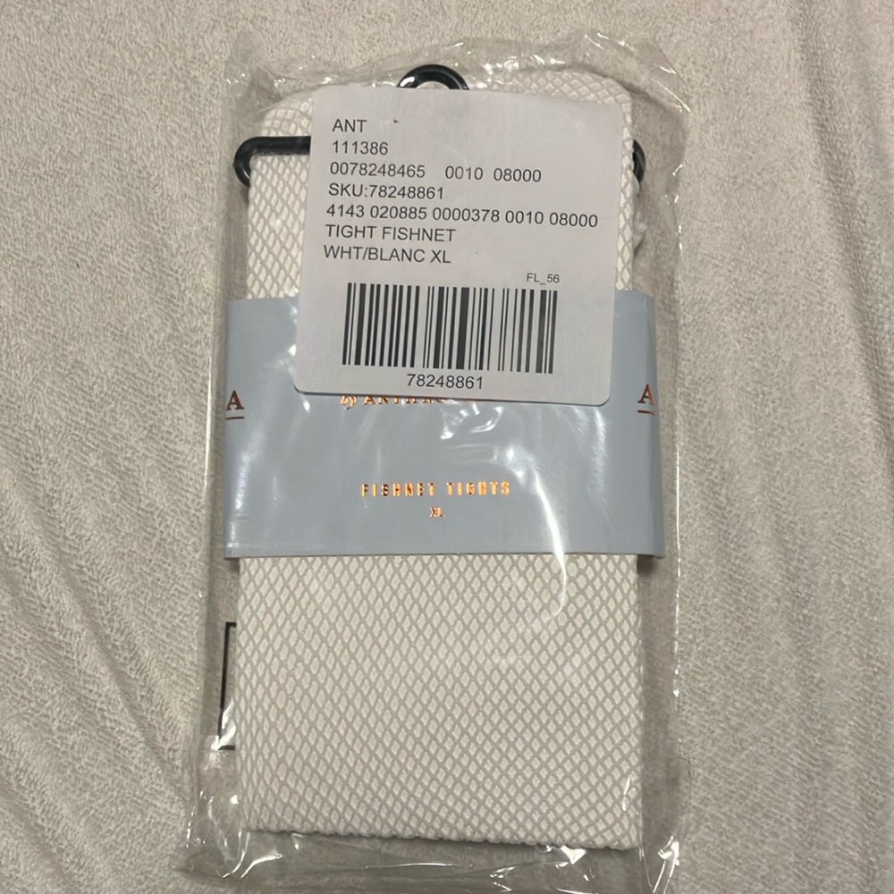 NWT Anthropologie White Fishnet Tights